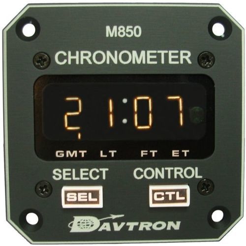 Horloge pour aéronef - M850 series - Davtron, Inc. - électronique / à quartz / éclairée