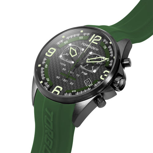 Montre aviator - T18BK45BK24GNSS - Torgoen  - chronographe / remontage automatique / à quartz