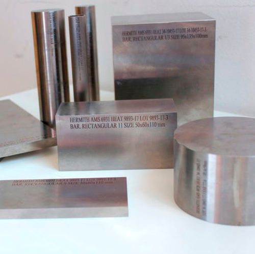 Alliage de titane en barre - Hermith GmbH - Ti 6242 / Ti 6246 / grade 1