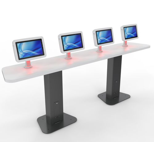 Borne d'enregistrement pour compagnie aérienne - T-series Quad Terminal  - imageHOLDERS - avec système de paiement par carte / avec lecteur RFID / sur pied