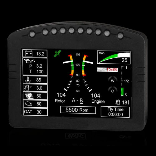 EFIS multi-function display - SA-C12XEIS - EPAPOWER S.R.L. - pour avion léger / pour ULM / pour hélicoptère