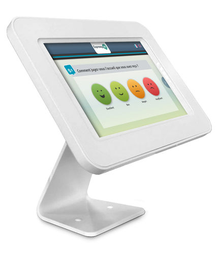 Borne de satisfaction client sur comptoir - LOCKSY comptoir - DYMENSION - pour aéroport