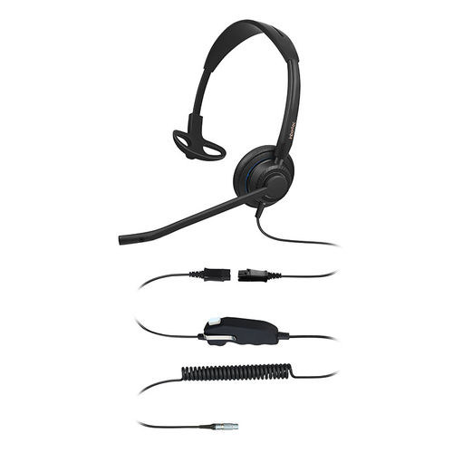 Casque-micro pour contrôleur aérien - UB810P - Inbertec - pour la gestion du trafic aérien / anti-bruit / filaire