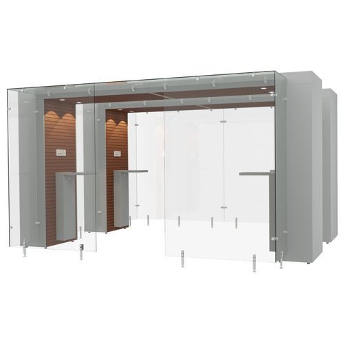 Cabine fumeur pour aéroport - SMOKE SOLUTION 2SPAREA 4M - Longhi Air - d'intérieur / conception modulaire / MDF