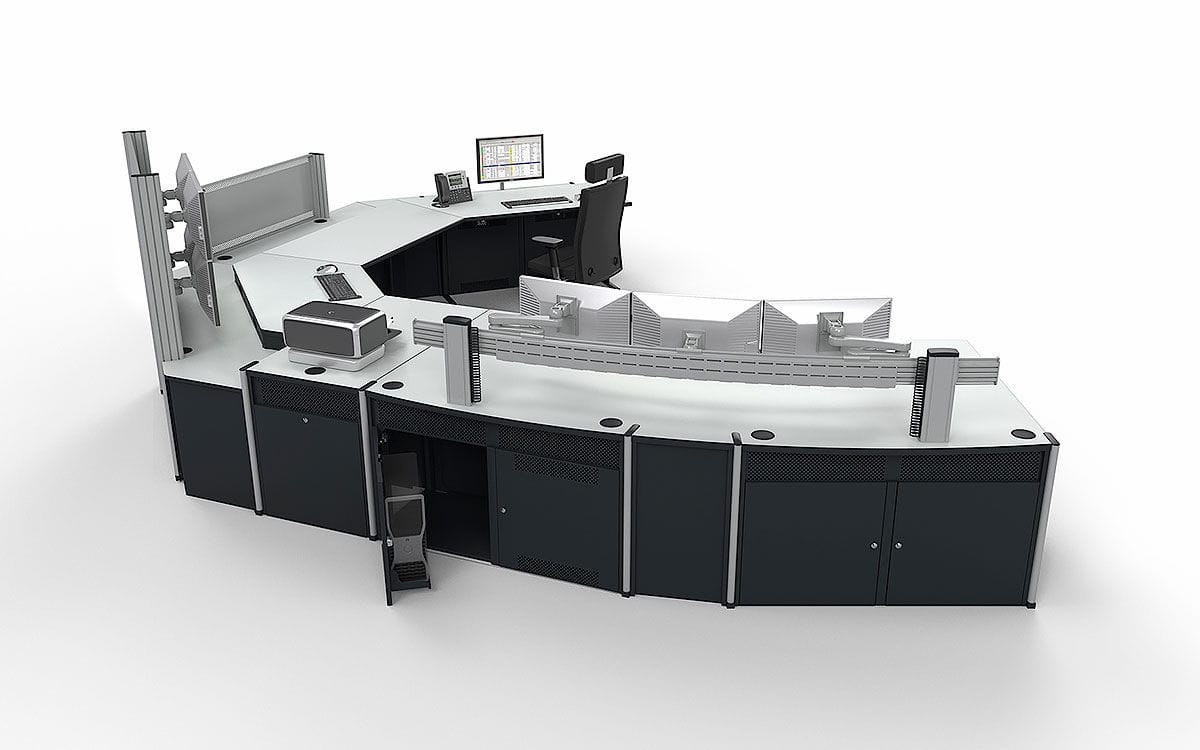 Control tower console Dacobas® Advanced KNURR TECHNICAL FURNITURE GMBH