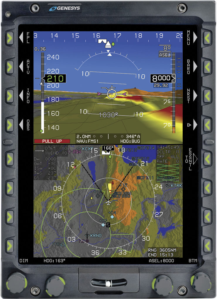EFIS IDU680 Genesys Aerosystems MFD / PFD / weather