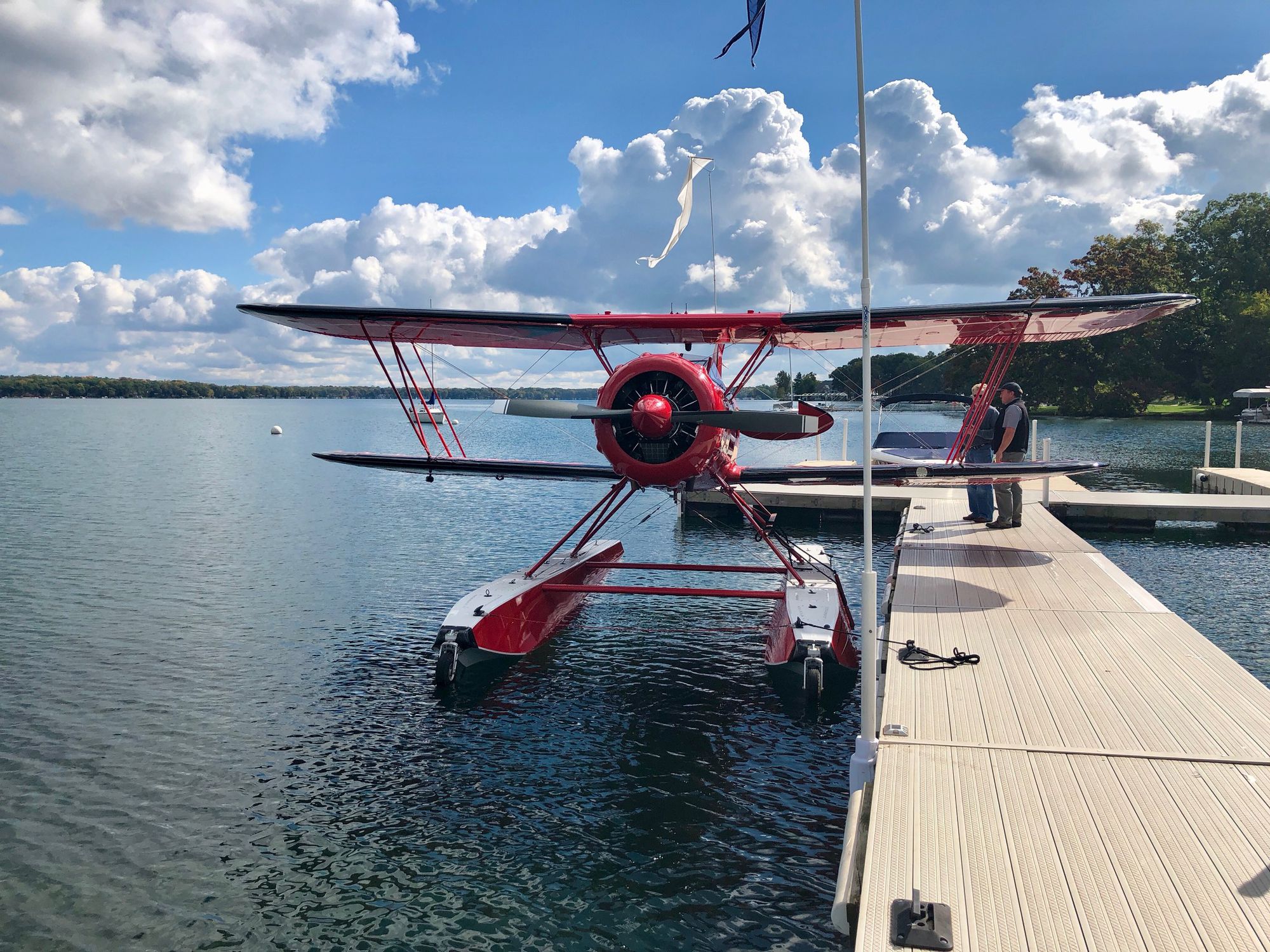 Floatplane WACO YMF5F WACO Aircraft Corporation singleengine