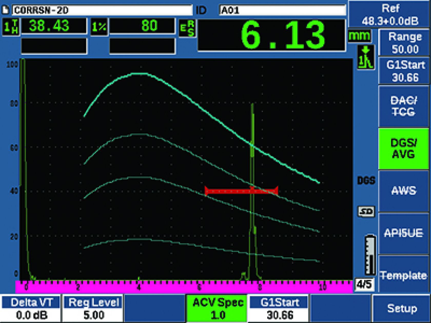 Ultrasonic flaw detector EPOCH 650 Olympus programmable / for the