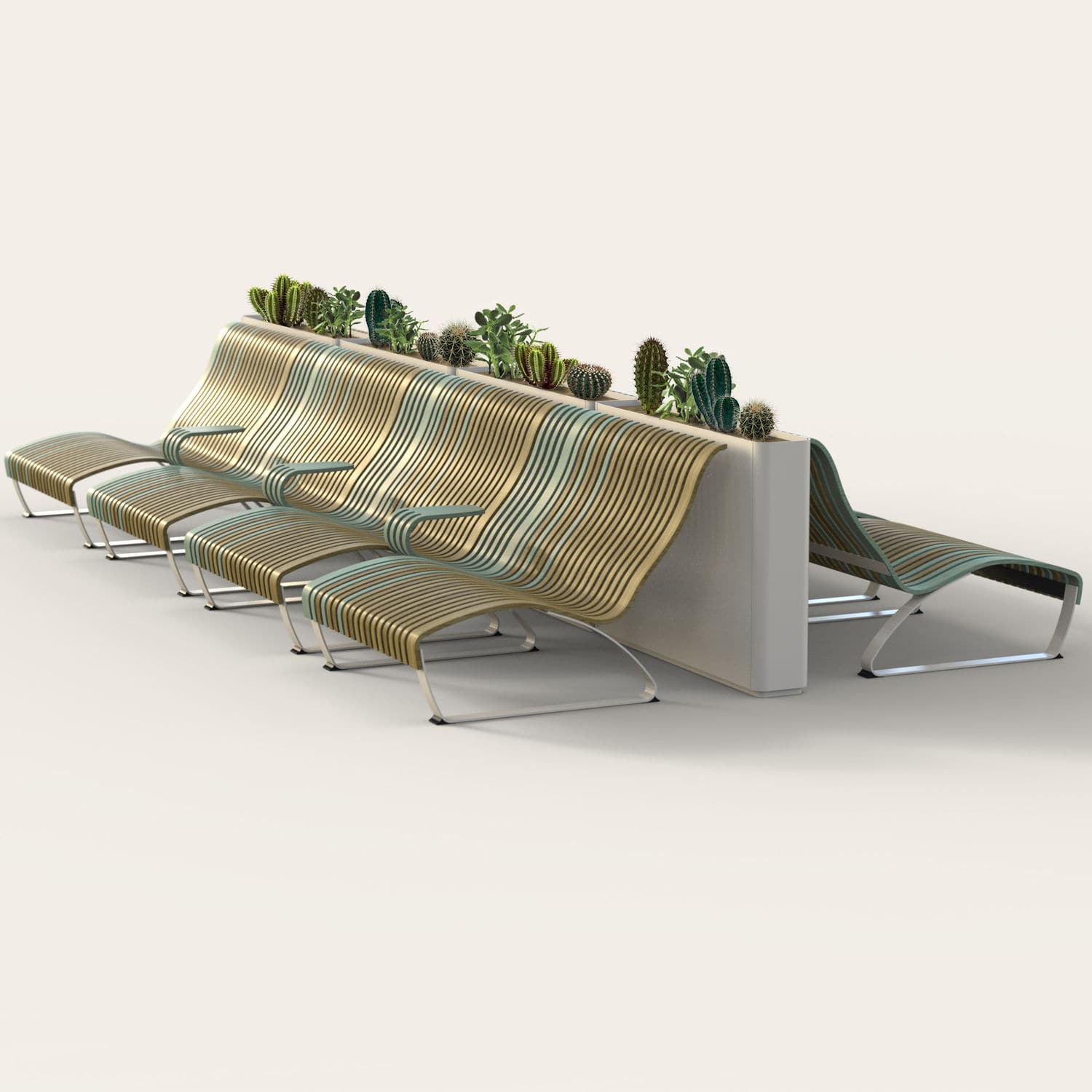 Airport lounge chair Nova C Recliner Green Furniture Concept