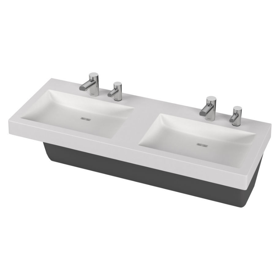 Airport washbasin - GLX-2 - Bradley Corporation - double / wall-mounted