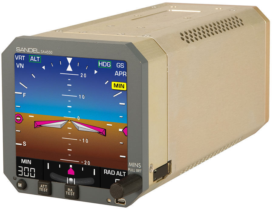 Electronic attitude indicator SA4550 Sandel Avionics 5.4inch