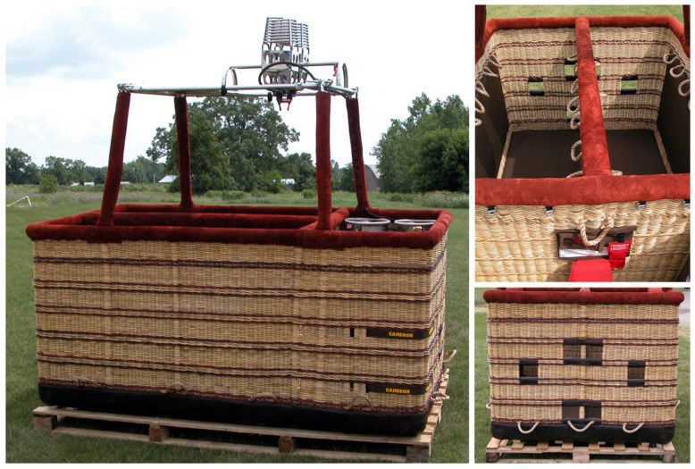 Hotair balloon basket with burner PARTITIONED Cameron Balloons US partitioned