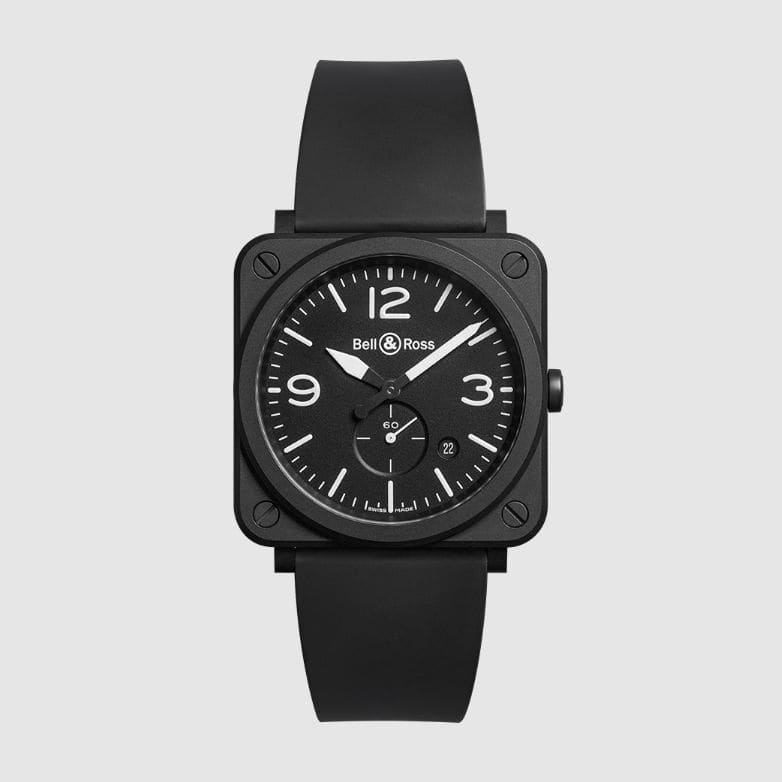 Pilot watch - BR S BLACK MATTE - BELL 