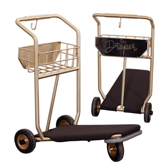 Airport terminal luggage trolley EZ Cart 05 Architectural Brass Co