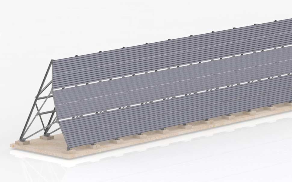 Steel jet blast deflector Blastwall for airports