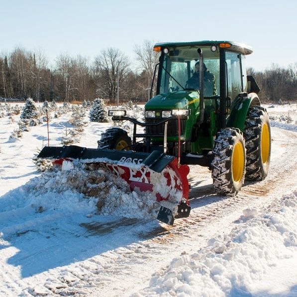 Airport snow plow - BOSS - for airport runway / with brush