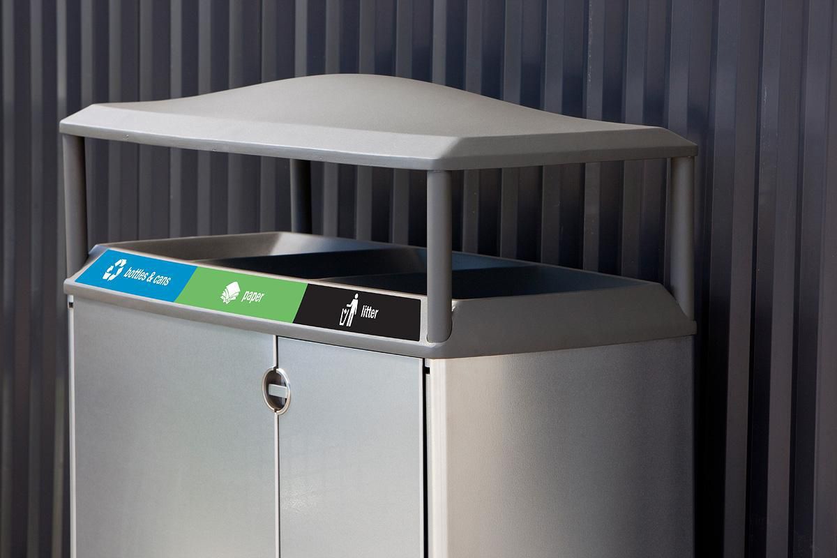 Airport waste bin - Transit Litter & Recycling Receptacle - Forms ...
