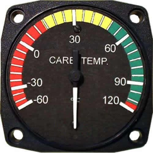 Temperature gauge T12218U120F000 UMA Instruments analog / fuel / for aircraft