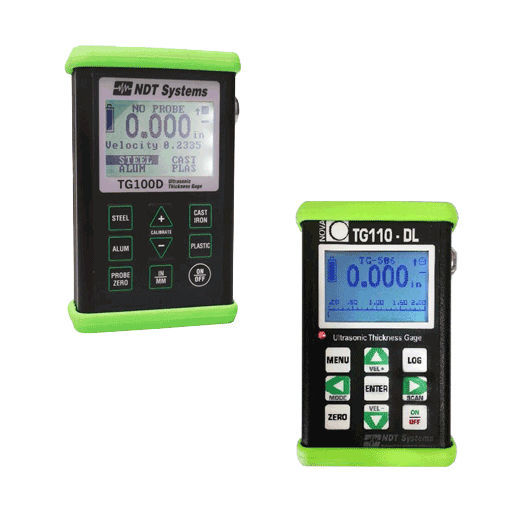 Glass thickness gauge 100 NDT SYSTEMS digital display / for