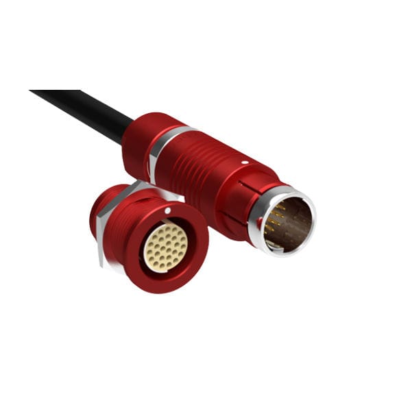 Data connector ALULITE FISCHER CONNECTORS for aircraft / circular