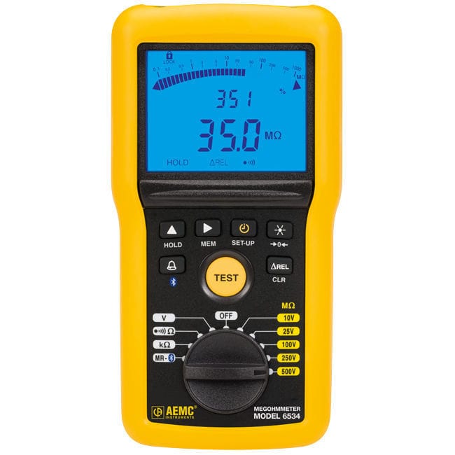 Portable megohmmeter - 6534 - AEMC Instruments - for the aeronautical ...