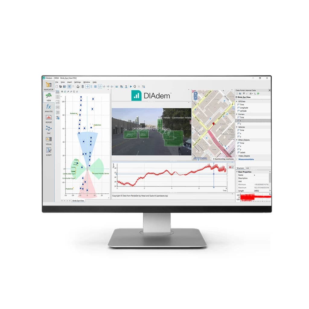 Reporting software DIAdem National Instruments test / analysis