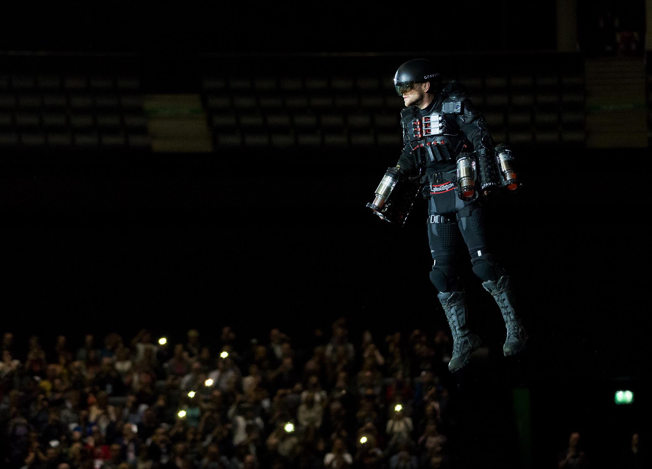 Jet pack with rocket propulsion Gravity