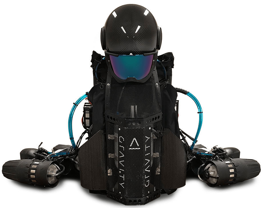 Jet pack with rocket propulsion Gravity
