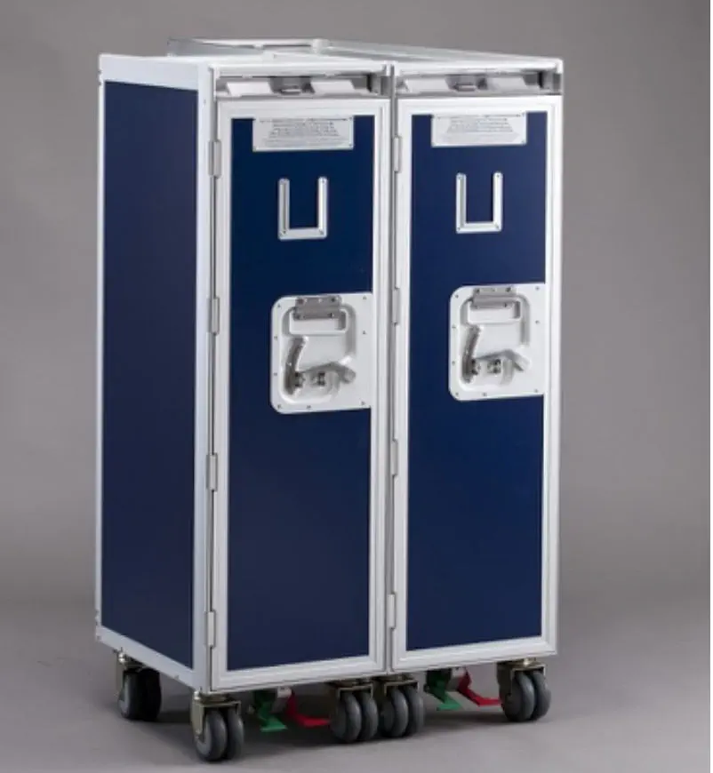 Half-size aircraft meal trolley - Sky Blue - full-size