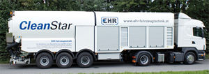 truck-mounted cleaning machine / for surface cleaning / for rubber removal / for marking removal