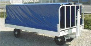 ground support baggage cart / 4-wheel / with tarpaulin