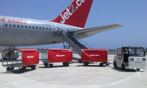 runway baggage trailer