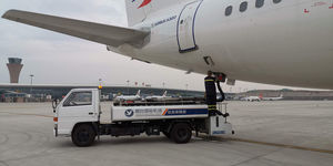 self-propelled lavatory truck