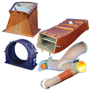 aircraft air duct / rigid / composite / noise-reduction