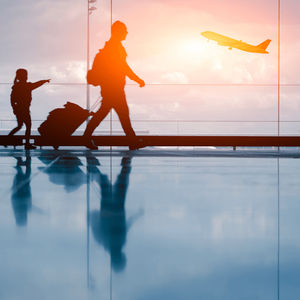 check-in kiosk with boarding pass reader
