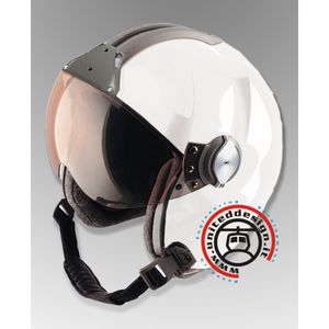 helicopter helmet / half jet / with visor / with chin rest