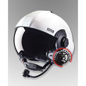 helicopter helmet / half jet / with visor / with chin rest