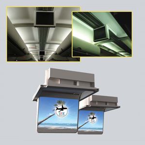 IFE aircraft cabin display / LED / touch screen