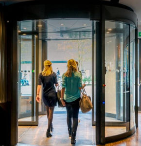 automatic revolving door