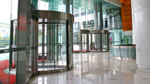 automatic revolving door