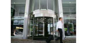automatic revolving door