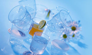 aircraft drinking glass / plastic / disposable