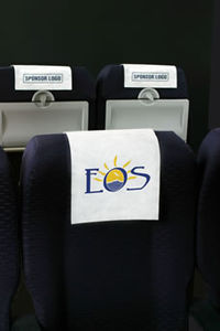 aircraft cabin headrest cover