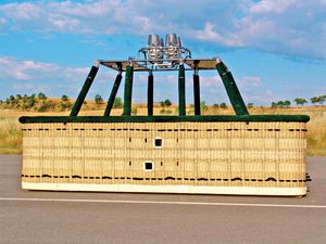 hot-air balloon basket with burner