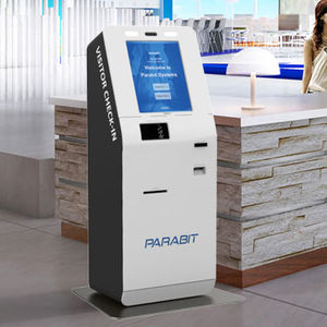 check-in kiosk with printer