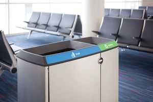 airport waste bin