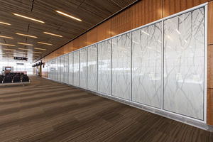 airport glass panel