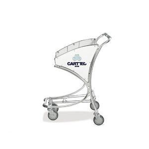 airport terminal duty free trolley / for passengers / 4-wheel / stainless steel