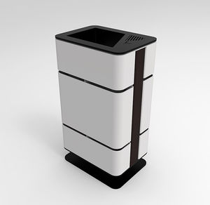airport waste bin / floor-mounted / recycling / with built-in ashtray