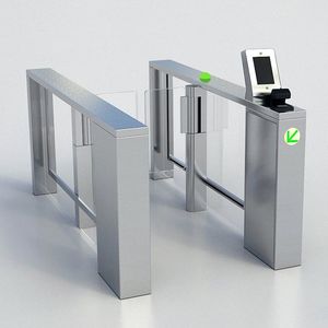 automatic boarding gate with boarding pass reader